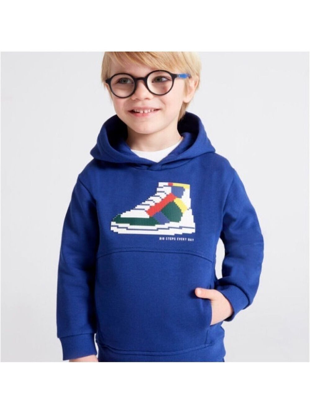 Size 7 Boys Mayoral Blue and Red Sporty Sweatshirt